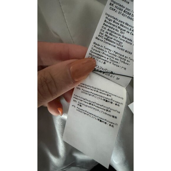 BOSS Jasika Gray Beige Greige Office Blazer Jacket Size US 14 - Picture 6 of 12